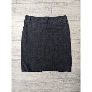 Banana Republic Women's Wool Skirt Sz 4 Virgin Wool Lined Gray Office Career N78